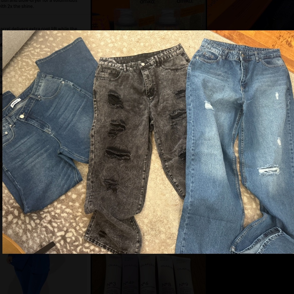 Stylish Women's wide leg jeans lot / bundle size 12 / xl / 42 (10-12) NWOT